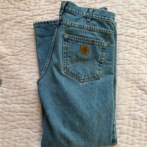 Carhartt Men's Light Blue Relaxed Fit Denim Jeans